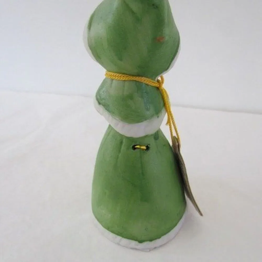 Vintage Merri Bells Christmas Little Girl & Dog Ornament Bell Deadstock